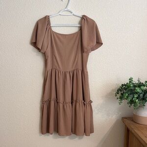 SHEIN Tan Mini Dress